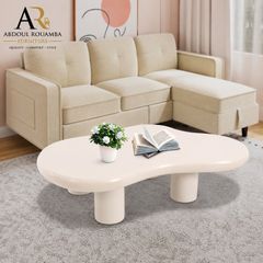 Scandinavian Cloud Coffee Table 120 x 79cm Modern White Living Room Centre Table.