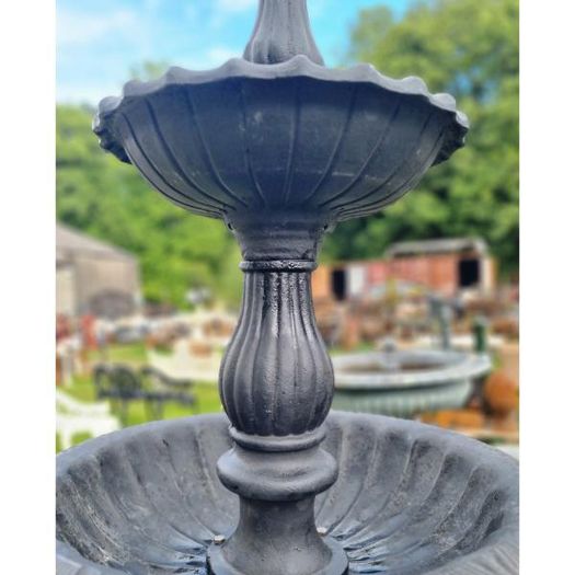Three Tier Fountain Cast Iron Black CH R 5700