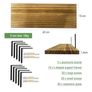 Shelves Wood Wall Mounted Shelf, Rustic Shelves Set of 5 Light brown Image 3