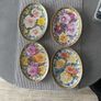 Easter Egg Shaped Davenport Ltd Edition Royal Rose Plates Image 3