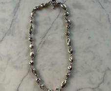 sterling silver coffee bean necklace
