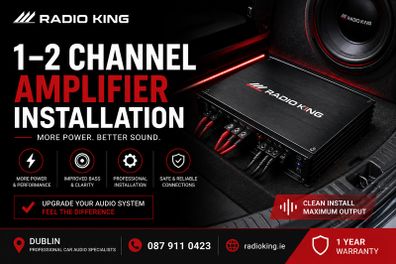 1-2 Channel Amplifier Installation Dublin. Professional Car Amplifier Fitting