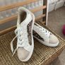 trainers Bnwt white leather effect with snakeskin detail size 40 sixth sens brand Image 2