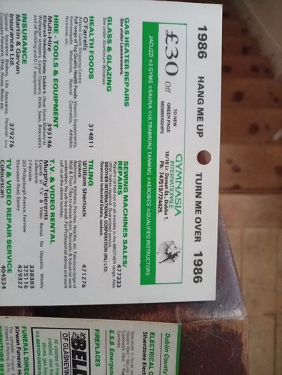 Pair of Vintage 1986 Dublin Green Page Directories