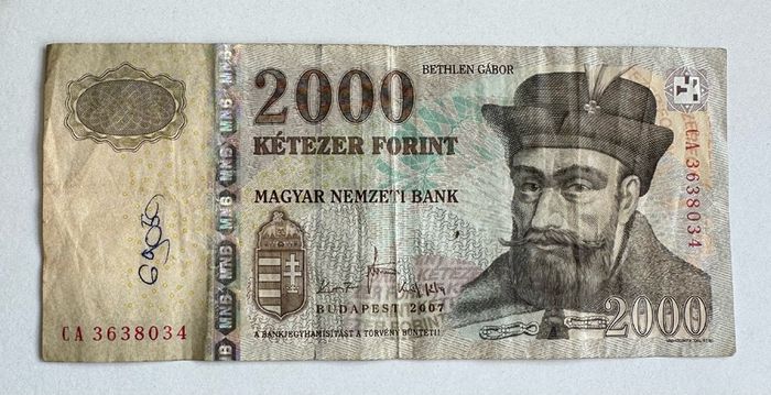 Hungary 2000 Forint 2007 Banknote