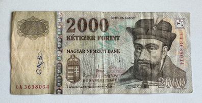 Hungary 2000 Forint 2007 Banknote