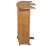 3 Piece Bistro Set with Folding Chairs Solid Teak Wood Image 4
