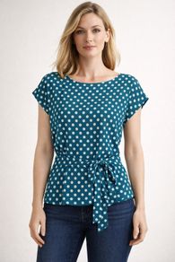 Ladies Polka Dot Top: Size S / 10-12