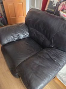 black leather arm chair