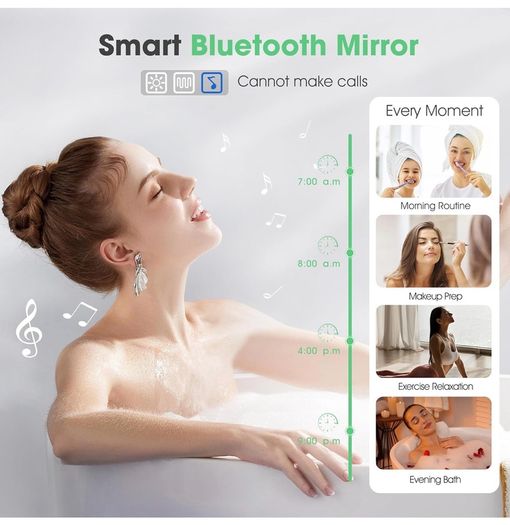 Bluetooth Bathroom-Mirror-with-LED-Lights 500x700 mm