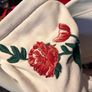 White Hollister hoody with roses Image 3