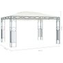 Gazebo with String Lights 400x300 cm Cream Image 8