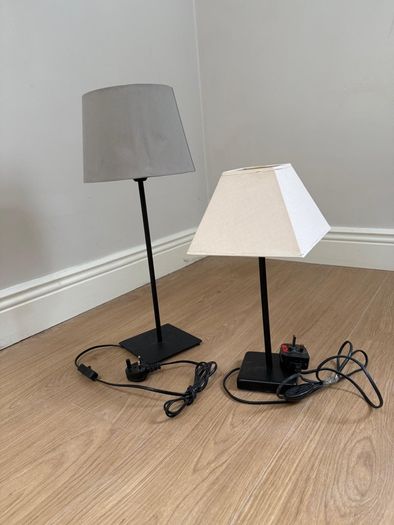 Three table lamps