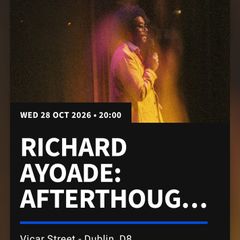 Richard Ayoade Vicar Street 28th October 2026 - 2 Tickets