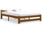 Bed Frame Honey Brown Solid Pine Wood 120x200 cm