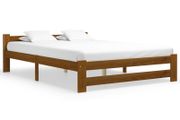 Bed Frame Honey Brown Solid Pine Wood 120x200 cm