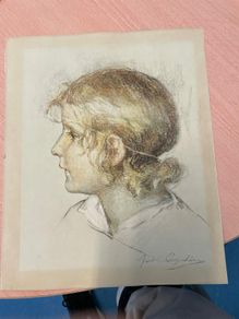 Vintage Stehli Freres Print Tetes d EnfantsNo 4 Madeleine Carpentier Switzerland