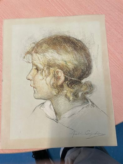 Vintage Stehli Freres Print Tetes d EnfantsNo 4 Madeleine Carpentier Switzerland