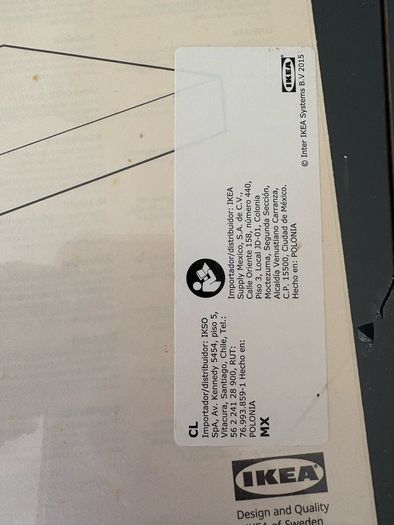 two IKEA black LACK shelves