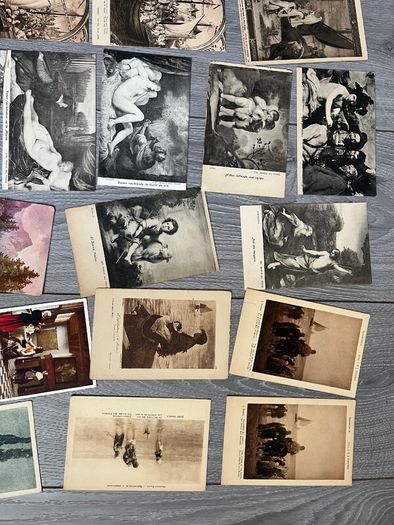 Vintage Art Themed Postcards x 122. 2 for 1 euro or 50 quid the lot