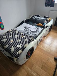 kids single car bed