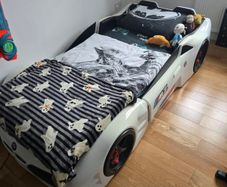 kids single car bed