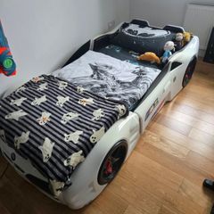 kids single car bed