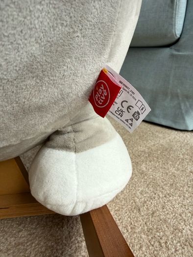 Mamas & Papas Ellery the Rocking Animal in gray plush.