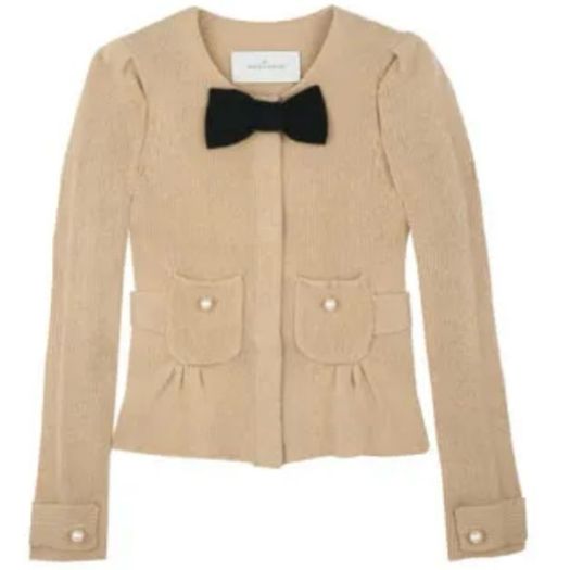 By Malene Birger Lambswool Bow Cardigan Blair Waldorf Aesthetic Size S