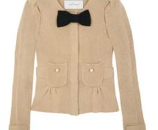 By Malene Birger Lambswool Bow Cardigan Blair Waldorf Aesthetic Size S