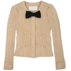 By Malene Birger Lambswool Bow Cardigan Blair Waldorf Aesthetic Size S