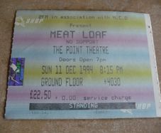 Meat Loaf ticket stub