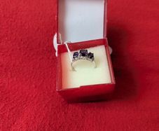 Amethyst diamond ring.