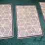 Rug / Door Mat Grey and White Cube designs 100 x 70cm Image 2