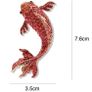 Enamel Brooch. Red Carp Image 6