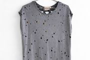 Pre Owned Grey Crochet Back Top with Gold Speckles