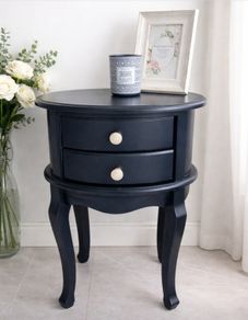 Navy Vintage Style Side Table