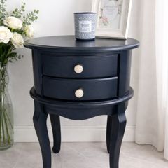 Navy Vintage Style Side Table