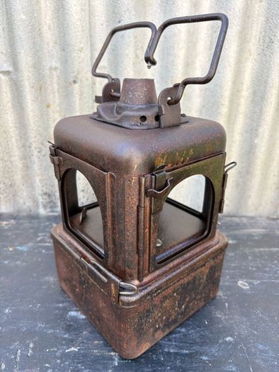 Antique Adlake railway lantern, no burner, no glass