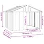 BN Dog House Anthracite 116,5x103x81,5 cm Galvanised Steel Image 4