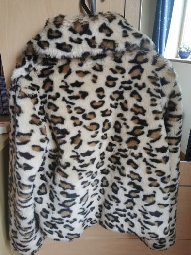 Next leopard print Faux Fur coat 9-10 Yrs