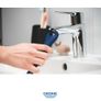 Grohe QuickFix Start SilkMove EnergySaving Cloakroom Mono Basin Mixer Tap with Waste - Chrome Image 5