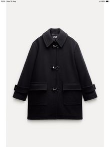 Zara Manteco  wool coat, navy, new, size S-M ,RRP 159
