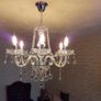 Crystal Chandelier, Clear K9 Crystal Glass Ceiling Light with 6 Arms, Elegant Modern Pendant Lights for Dining Room, Living Room, Hallway, Stairway, Bar Size: D60cm H60cm Chain 60cm (FREE POSTAGE) Image 5