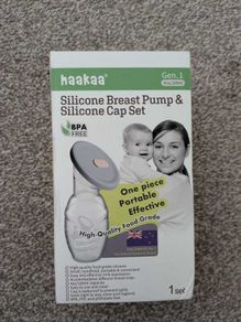 Haakaa Gen 1 Silicone Breast Pump and Cap Set 100ml