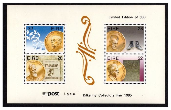 1995 Kilkenny Collectors Fair Commemorative Stamps Exhibition Souvenir Booklet Pane Mint Never Hinged (MNH)