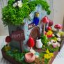 handcrafted fairy cottage with moss roof! Image 7