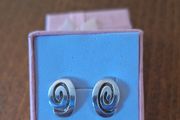 Sterling Silver Earrings Scroll