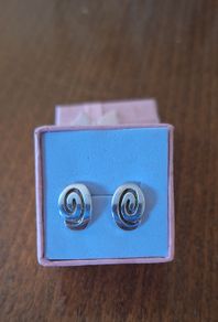 Sterling Silver Earrings Scroll