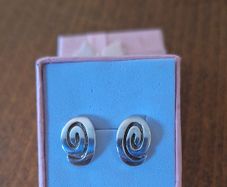 Sterling Silver Earrings Scroll